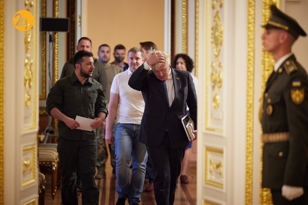 دیدار رئیس جمهور اوکراین با بوریس جانسون