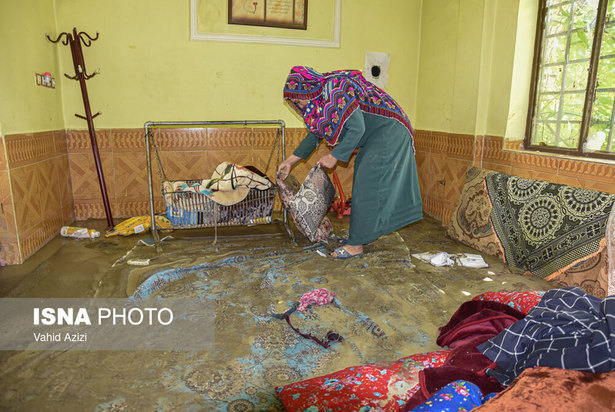 خسارت سیل در روستای تلکه قوز