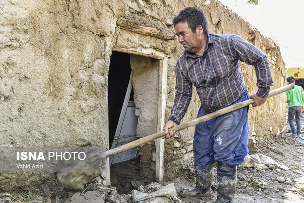 خسارت سیل در روستای تلکه قوز