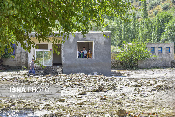 خسارت سیل در روستای تلکه قوز