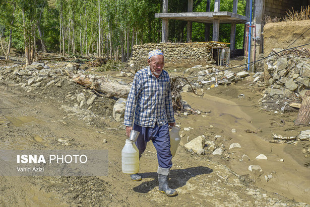 خسارت سیل در روستای تلکه قوز
