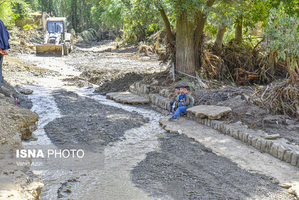 خسارت سیل در روستای تلکه قوز