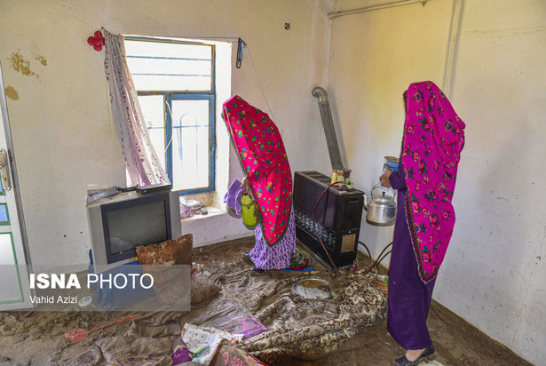 خسارت سیل در روستای تلکه قوز