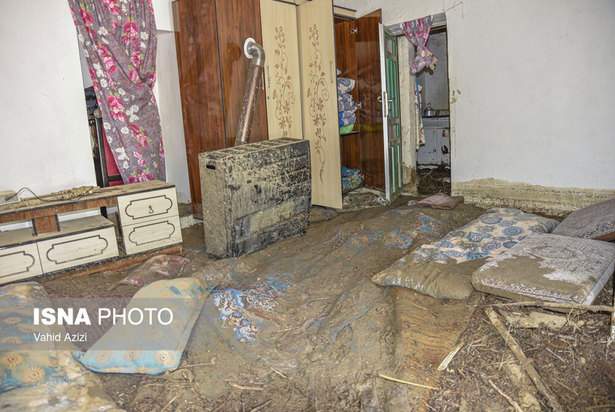 خسارت سیل در روستای تلکه قوز