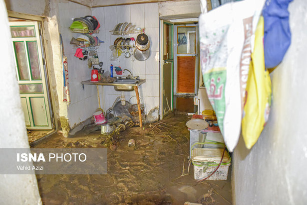 خسارت سیل در روستای تلکه قوز