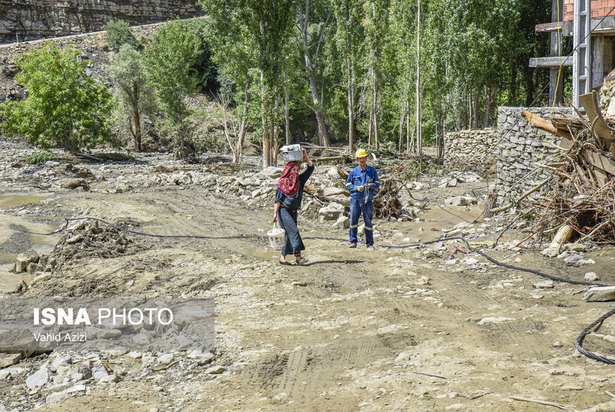 خسارت سیل در روستای تلکه قوز