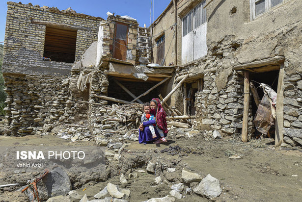 خسارت سیل در روستای تلکه قوز