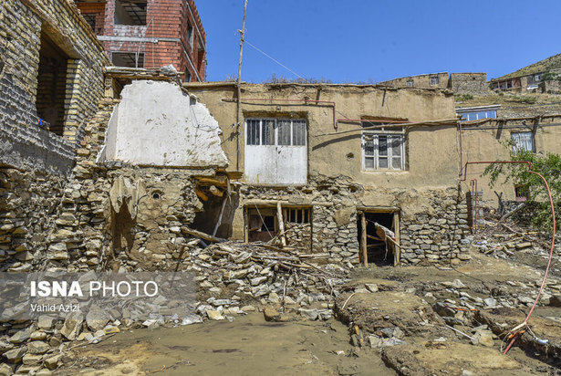 خسارت سیل در روستای تلکه قوز