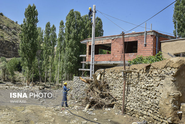 خسارت سیل در روستای تلکه قوز