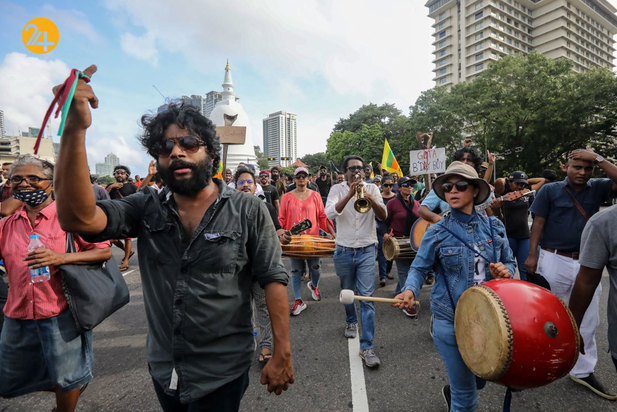 اعتراضات دانشجویان سریلانکا علیه بحران اقتصادی