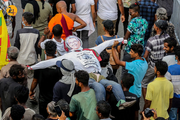 اعتراضات دانشجویان سریلانکا علیه بحران اقتصادی