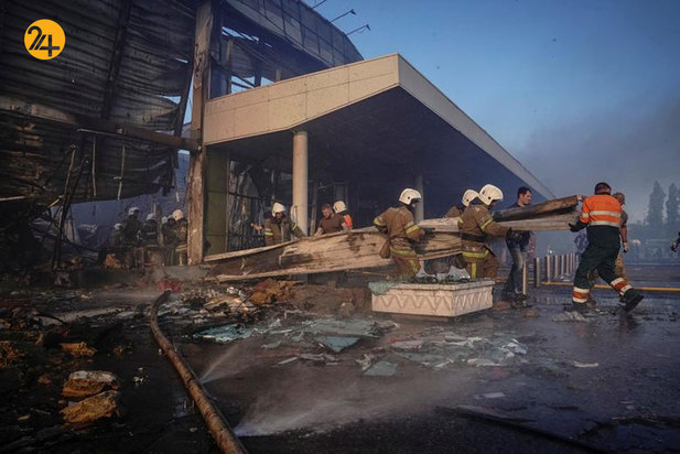 موشک‌باران مرکز خرید شهر کرمنچوک