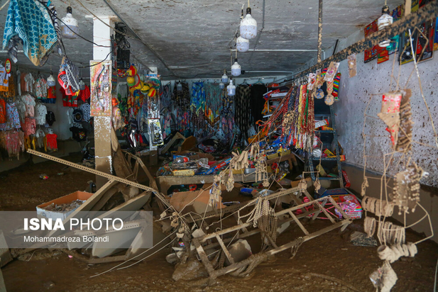 سیل در امام‌زاده داوود