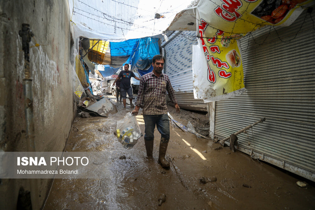 سیل در امام‌زاده داوود