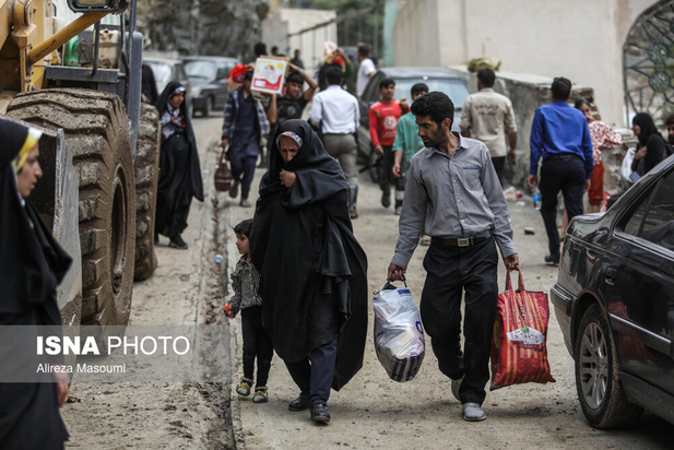 سیل در امام‌زاده داوود