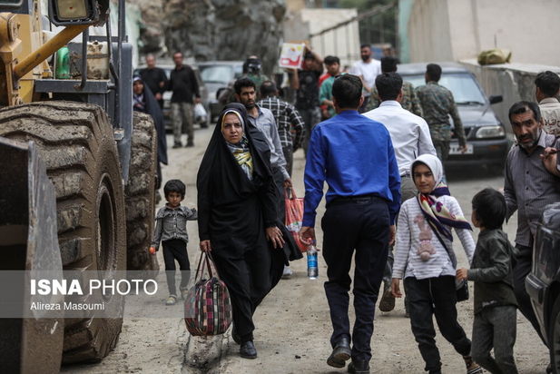 سیل در امام‌زاده داوود