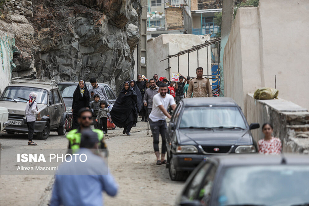 سیل در امام‌زاده داوود