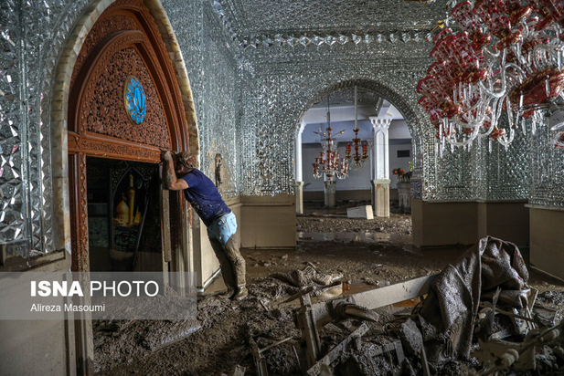 سیل در امام‌زاده داوود