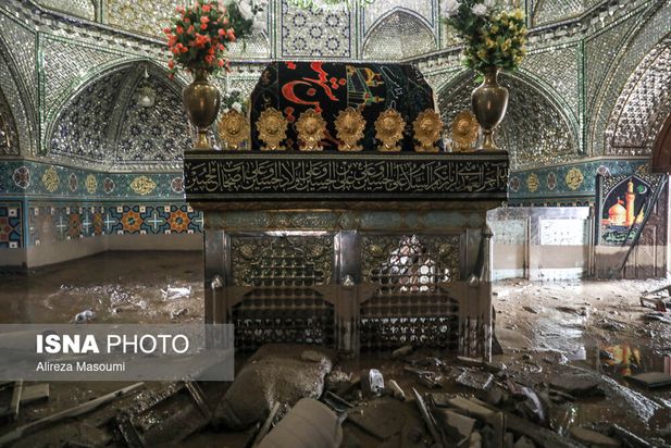 سیل در امام‌زاده داوود