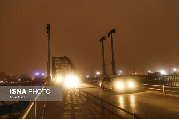 طوفان و گرد و غبار شدید در اهواز