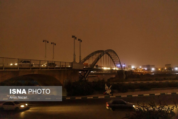 طوفان و گرد و غبار شدید در اهواز