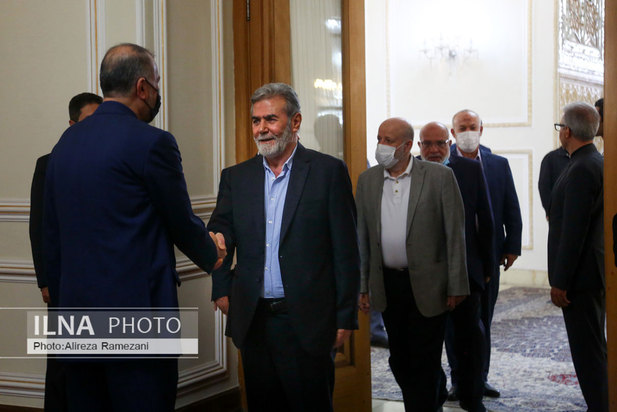 دیدار دبیر کل جهاد اسلامی فلسطین با وزیر امور خارجه