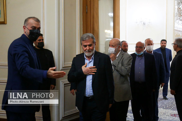 دیدار دبیر کل جهاد اسلامی فلسطین با وزیر امور خارجه