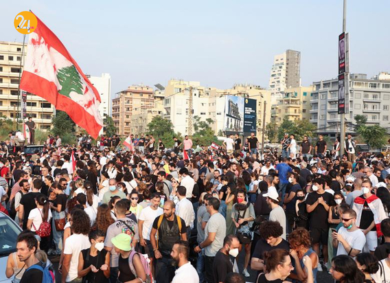 تظاهرات در سالروز انفجار بندر بیروت