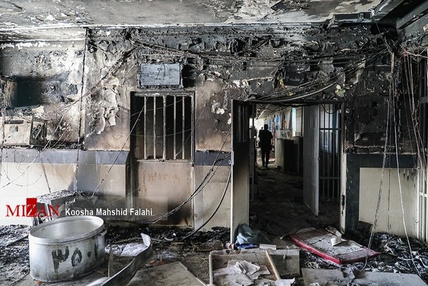 آتش سوزی زندان اوین