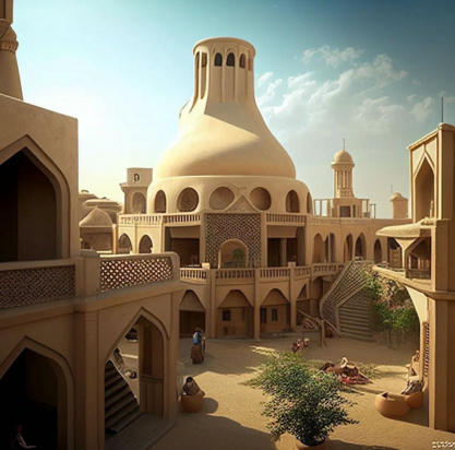 استفاده از هوش مصنوعی برای خلق تصاویری از یزد