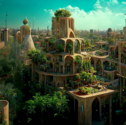 استفاده از هوش مصنوعی برای خلق تصاویری از یزد