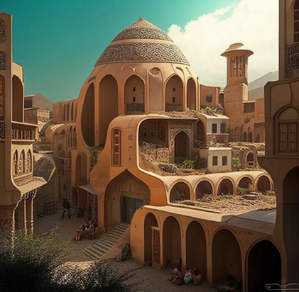 استفاده از هوش مصنوعی برای خلق تصاویری از یزد