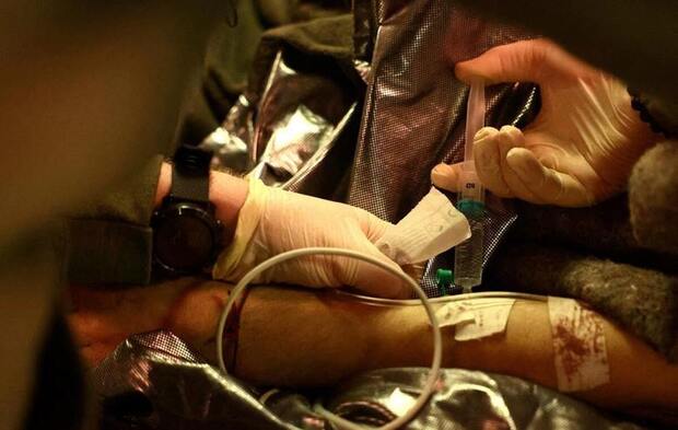 پزشکان ارتش اوکراین در خط مقدم