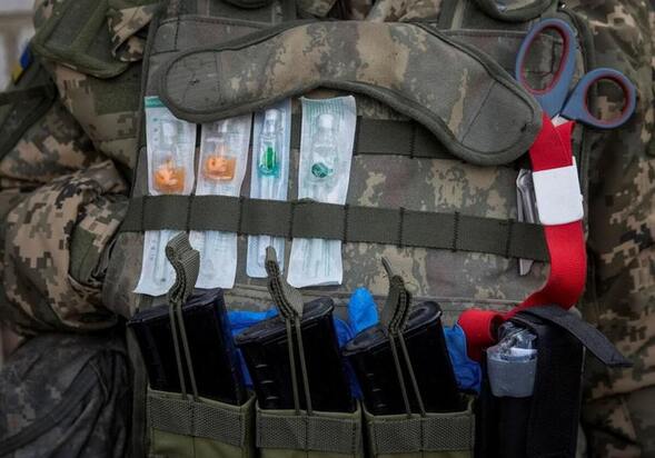 پزشکان ارتش اوکراین در خط مقدم