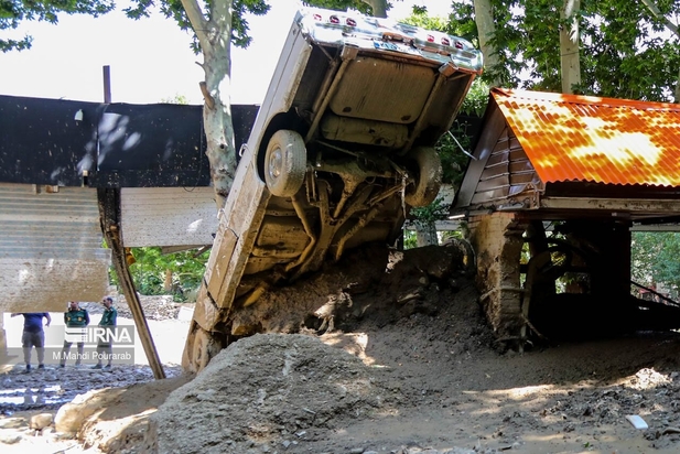 خسارت سیل در چالوس