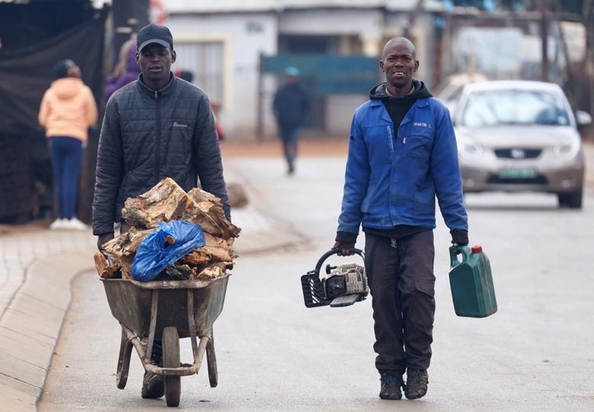 بارش برف در ژوهانسبورگ بعد از بیش از یک دهه