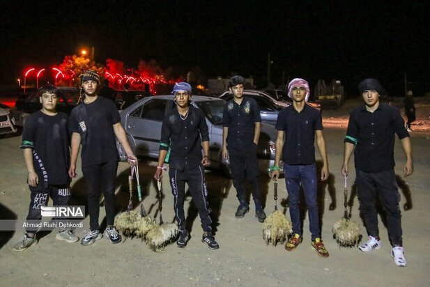 عزاداری با زنجیر اتشی