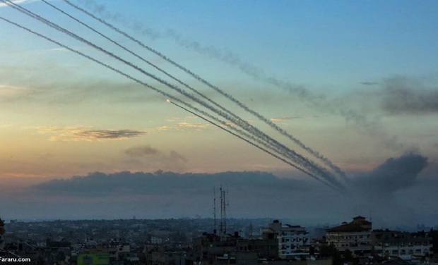 حمله موشکی فلسطین به اسرائیل