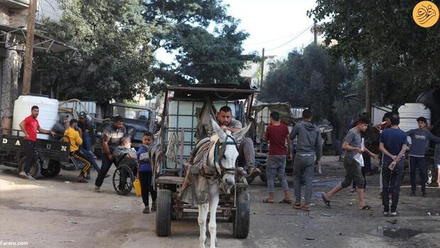 نمایی از تصاویر بحران آب در غزه