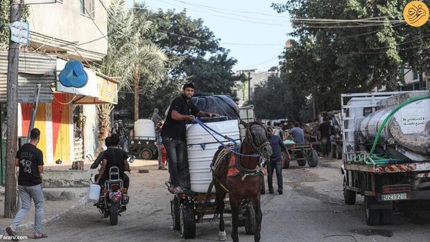 نمایی از تصاویر بحران آب در غزه