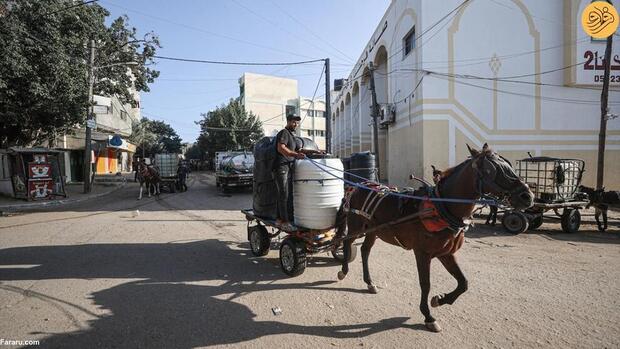 نمایی از تصاویر بحران آب در غزه