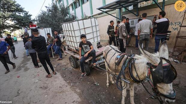نمایی از تصاویر بحران آب در غزه