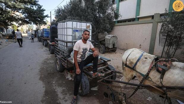 نمایی از تصاویر بحران آب در غزه