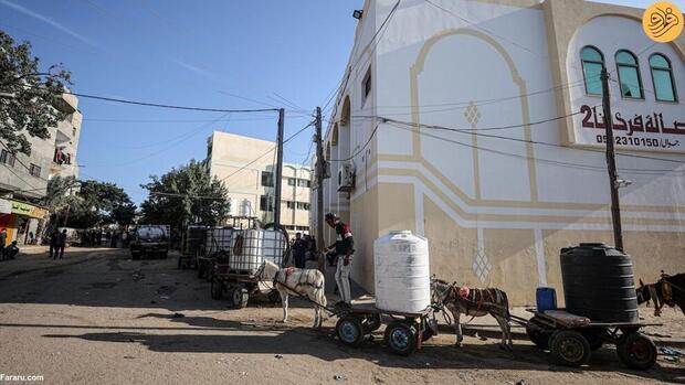 نمایی از تصاویر بحران آب در غزه