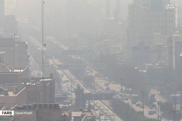 تصاویری از آلودگی هوای تهران