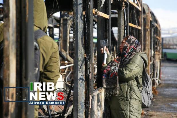 بازدید خبرنگاران خارجی از تخریب ها در ناآرامی تهران