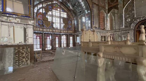 کاخ گلستان در تهران پس از حملات امروز