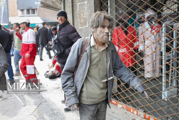 شهروندان مجروح حملات آمریکا و اسراییل در میدان فردوسی تهران