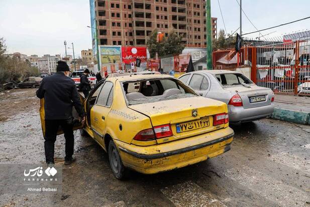  آثار حمله امروز دشمن به شرق تهران