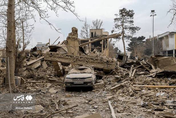  آثار حمله امروز دشمن به شرق تهران